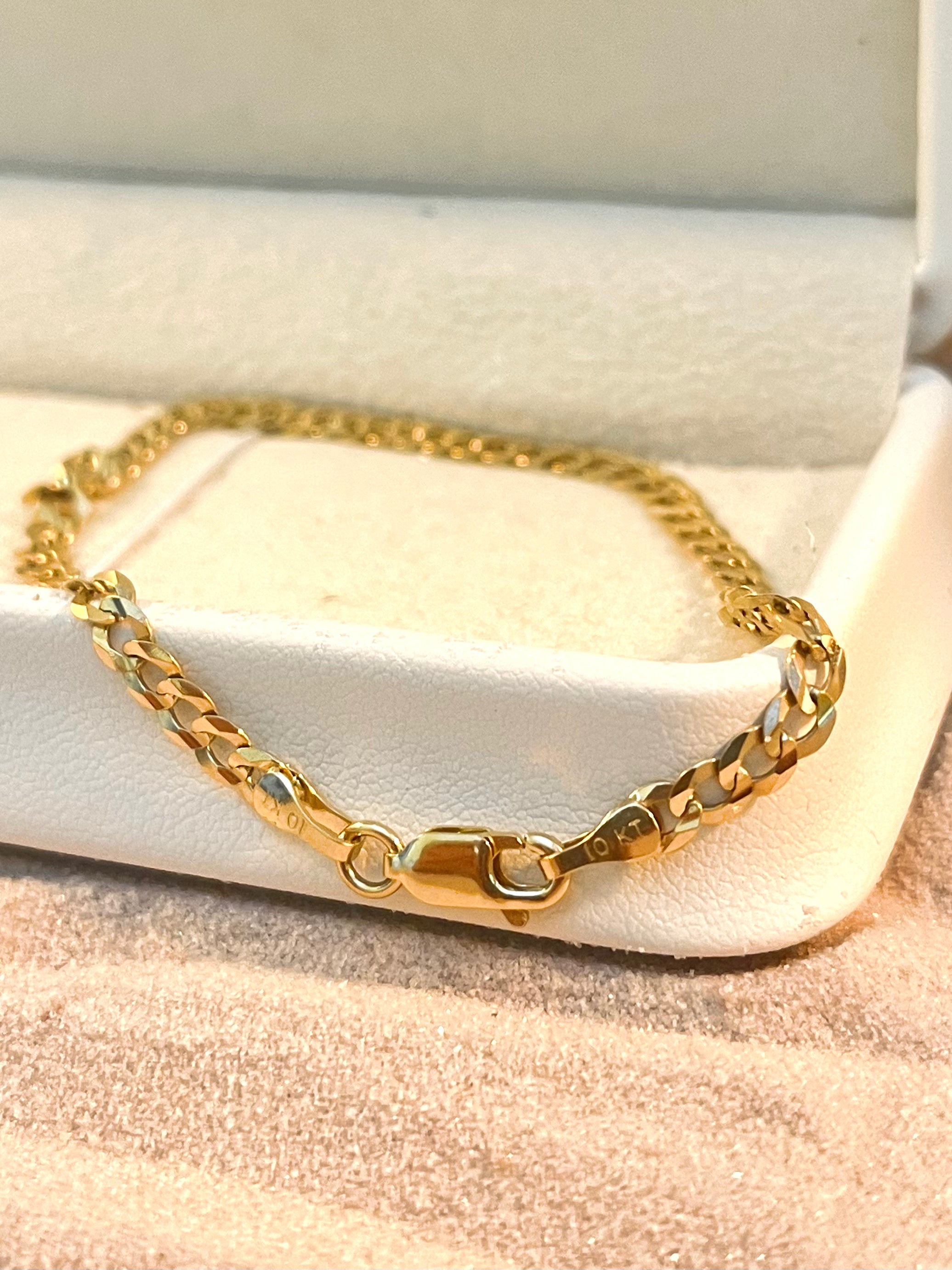 Pulsera Cubana Lisa 10K