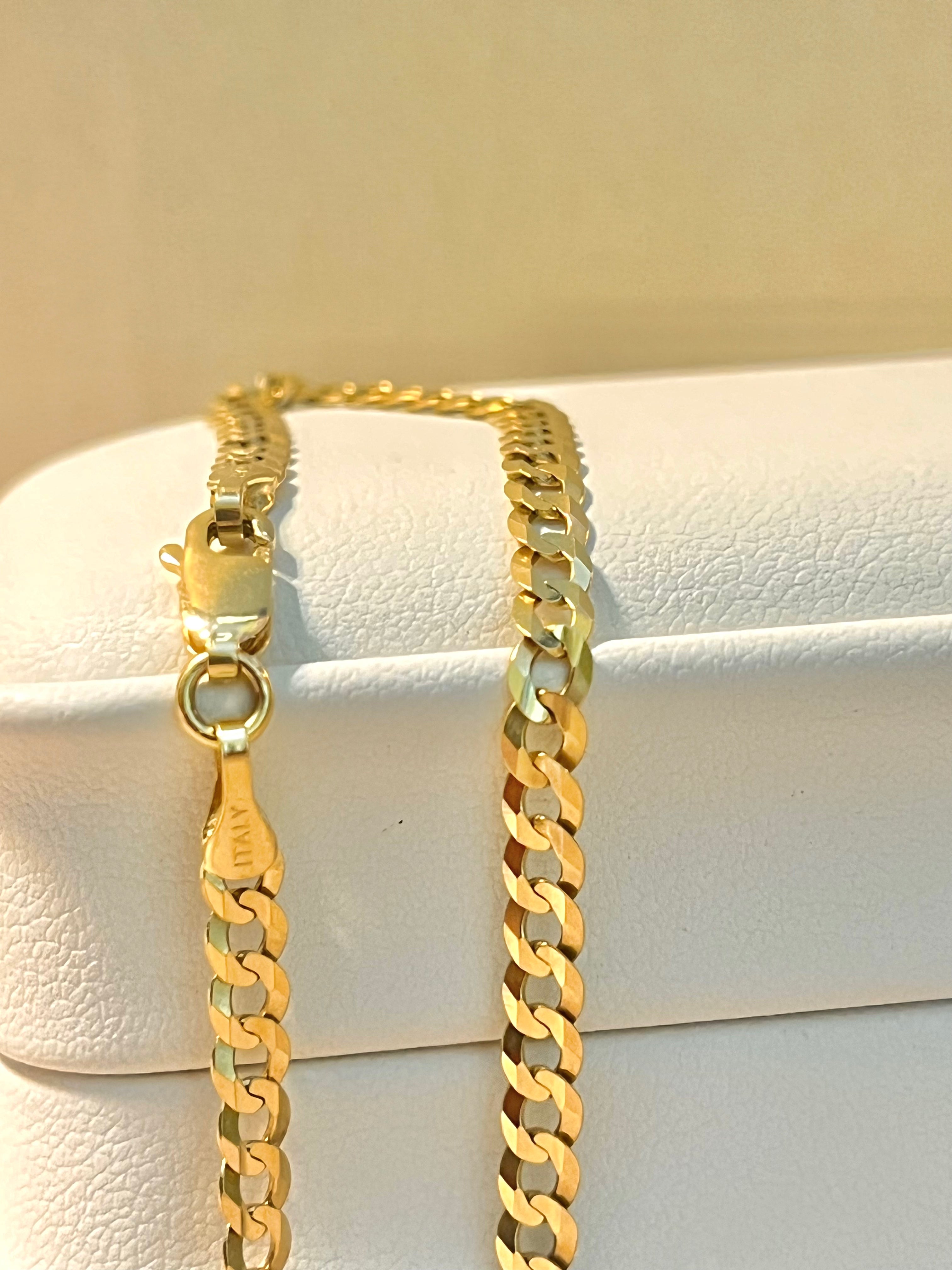 Pulsera Cubana Lisa 10K