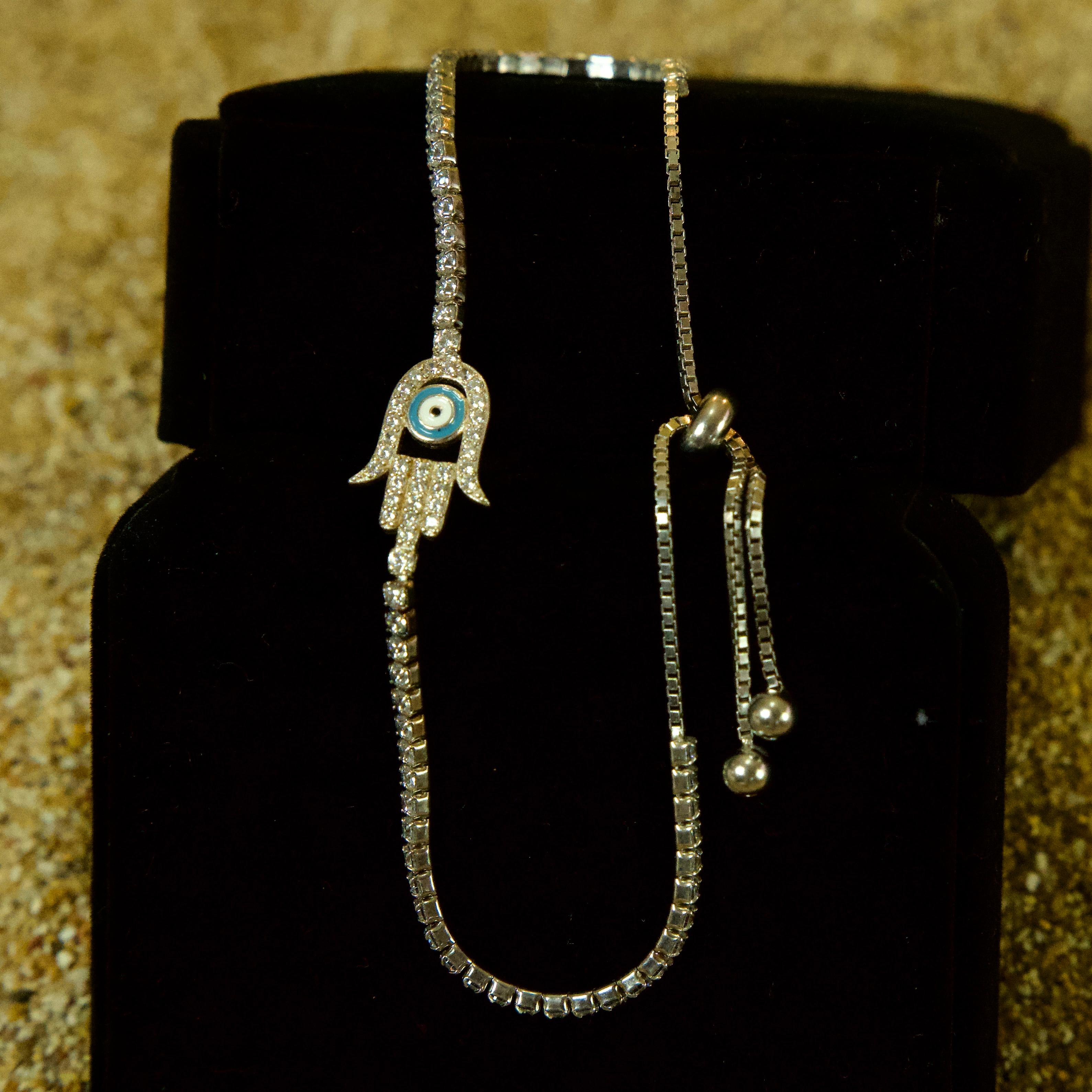 Pulsera de Plata con Mano de Fátima