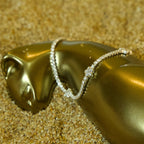 Pulsera de Plata de Flores con piedritas blancas