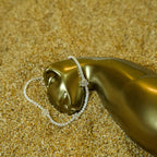 Pulsera de Plata de Flores con piedritas blancas